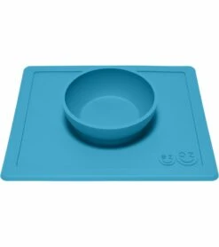 EZPZ Happy Mat Placemat & Bowl - Blue -Baby Products Store ezpz happy mat placemat bowl blue 169