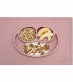 EZPZ Happy Mat Placemat & Plate - Blush -Baby Products Store ezpz happy mat placemat plate blush 155