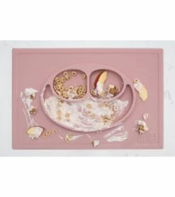 EZPZ Happy Mat Placemat & Plate - Blush -Baby Products Store ezpz happy mat placemat plate blush 156