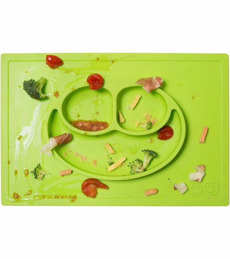 EZPZ Happy Mat Placemat & Plate - Lime 5 EZPZ Happy Mat Placemat & Plate - Lime - Image 3