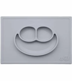 EZPZ Happy Mat Placemat & Plate - Pewter
