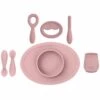 EZPZ Infant Bundle - First Foods Set + Oral Development Tools - Blush