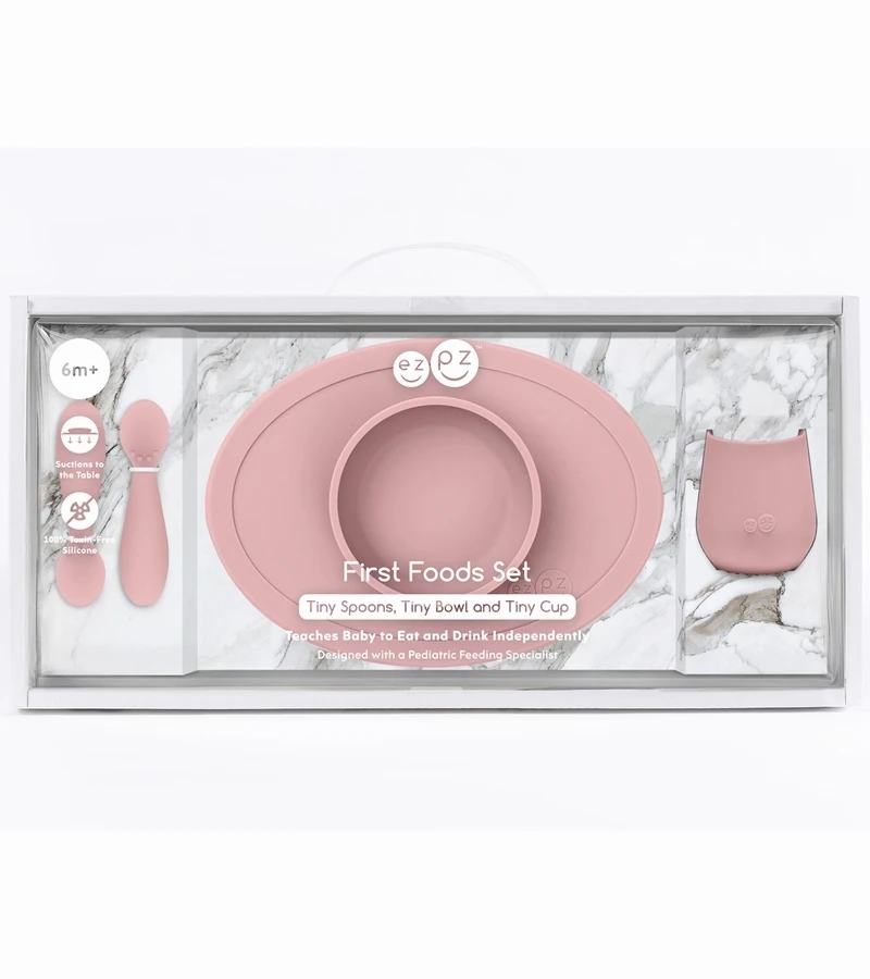 EZPZ Infant Bundle - First Foods Set + Oral Development Tools - Blush 4 EZPZ Infant Bundle - First Foods Set + Oral Development Tools - Blush - Image 2