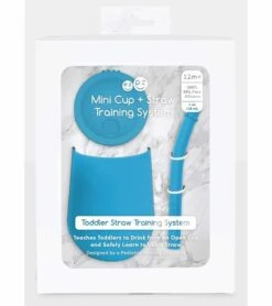 EZPZ Mini Cup Training Cup + Straw Training System - Blue -Baby Products Store ezpz mini cup training cup straw training system blue 39