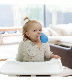 EZPZ Mini Cup Training Cup + Straw Training System - Blue -Baby Products Store ezpz mini cup training cup straw training system blue 40