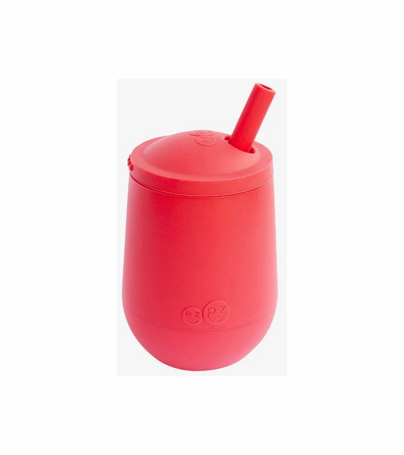 EZPZ Mini Cup Training Cup + Straw Training System - Coral 5 EZPZ Mini Cup Training Cup + Straw Training System - Coral - Image 3