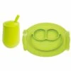 EZPZ Toddler Bundle - Mini Feeding Set + Mini Cup And Straw Training System - Lime -Baby Products Store ezpz toddler bundle mini feeding set mini cup and straw training system lime 7