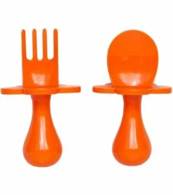 Grabease First Self Feeding Utensil Set - Orange
