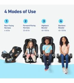 Graco 4Ever DLX SnugLock Grow 4-in-1 Convertible Car Seat - Richland -Baby Products Store graco 4ever dlx snuglock grow 4 in 1 convertible car seat richland 126