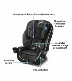 Graco Milestone 3-in-1 All-in-One Convertible Car Seat - Gotham -Baby Products Store graco milestone 3 in 1 all in one convertible car seat gotham 10