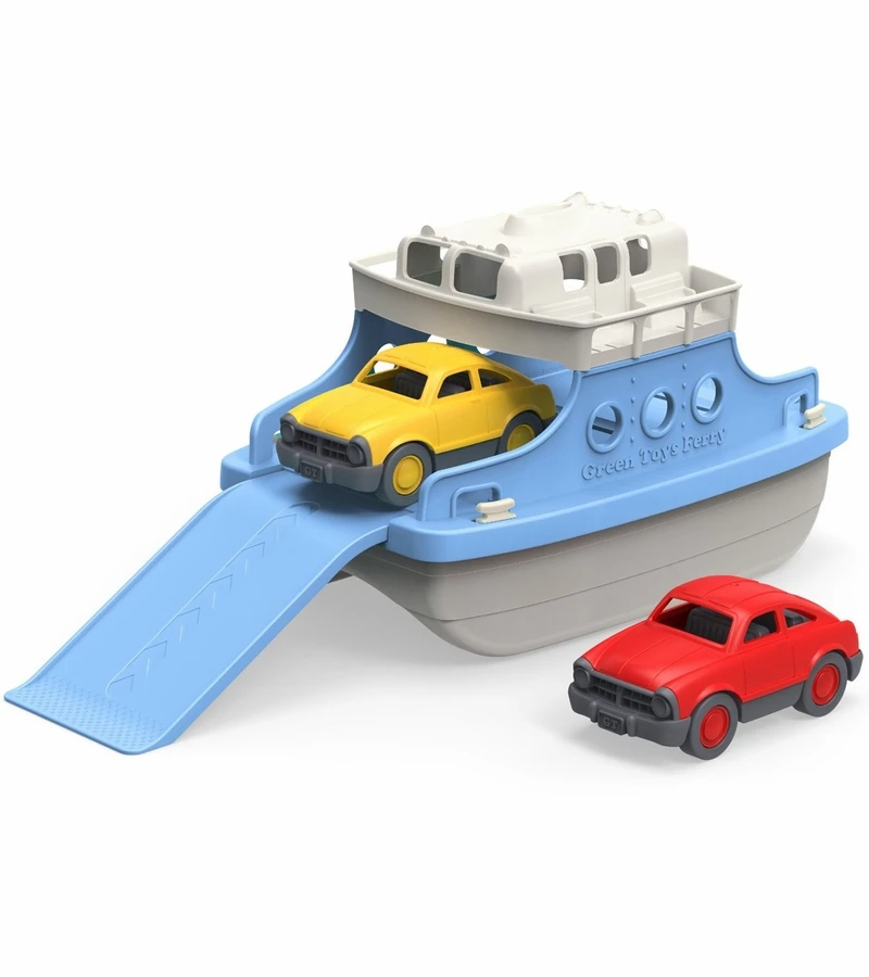 Green Toys Ferry Boat With Mini Cars Bath Toy 3 Green Toys Ferry Boat With Mini Cars Bath Toy