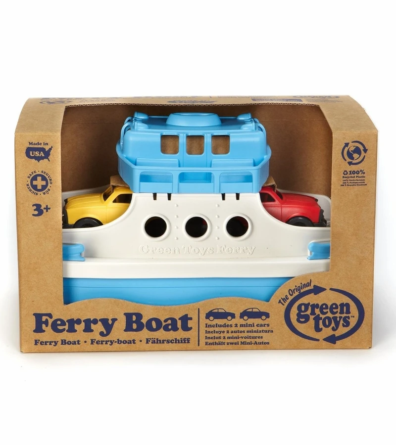 Green Toys Ferry Boat With Mini Cars Bath Toy 8 Green Toys Ferry Boat With Mini Cars Bath Toy - Image 6