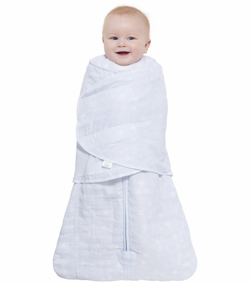 Halo SleepSack Quilted Muslin Swaddle - Constellation Blue (Small) 6 Halo SleepSack Quilted Muslin Swaddle - Constellation Blue (Small) - Image 4