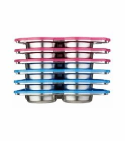 Innobaby Din Din Smart Stainless Divided Platter With Sectional Lid - Pink -Baby Products Store innobaby din din smart stainless divided platter with sectional lid pink 184