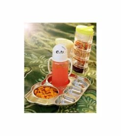 Innobaby Din Din Smart Stainless Divided Platter With Sectional Lid - Pink -Baby Products Store innobaby din din smart stainless divided platter with sectional lid pink 186