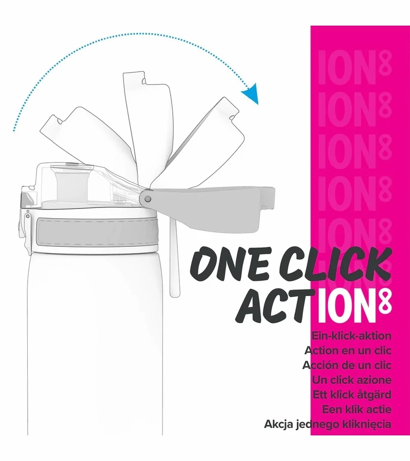 Ion8 Leak Proof Slim Water Bottle, 20oz - Unicorns 4 Ion8 Leak Proof Slim Water Bottle, 20oz - Unicorns - Image 2