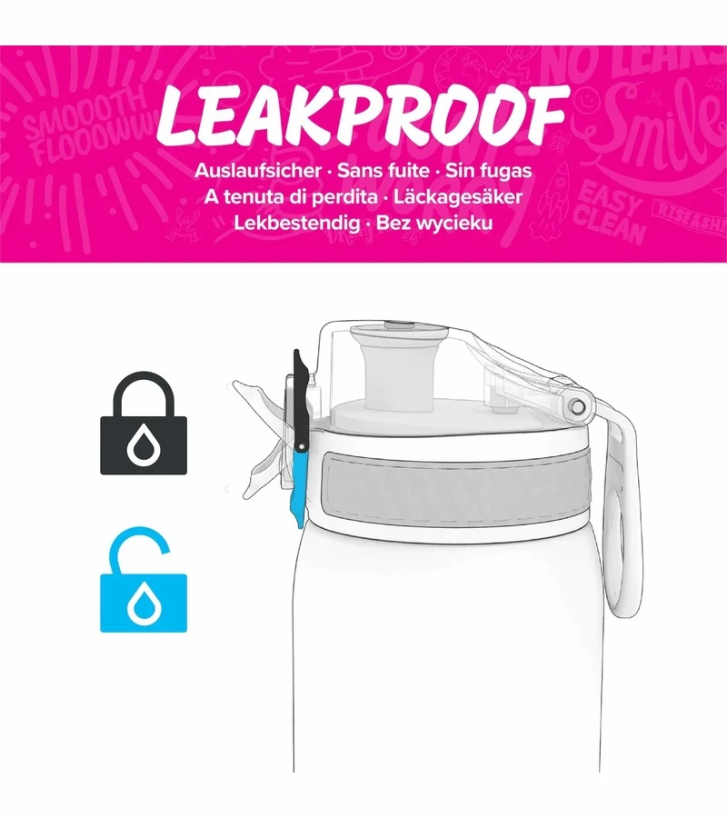 Ion8 Leak Proof Slim Water Bottle, 20oz - Unicorns 5 Ion8 Leak Proof Slim Water Bottle, 20oz - Unicorns - Image 3