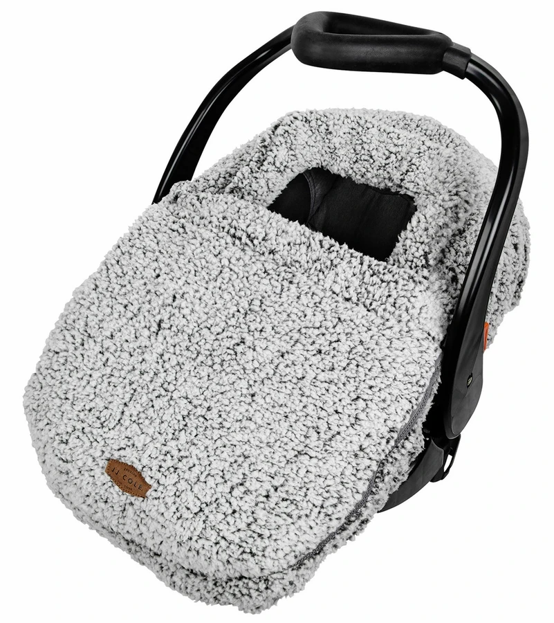 JJ Cole Cuddly Car Seat Cover - Gray 3 JJ Cole Cuddly Car Seat Cover - Gray