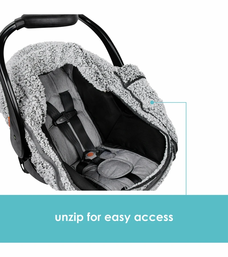 JJ Cole Cuddly Car Seat Cover - Gray 8 JJ Cole Cuddly Car Seat Cover - Gray - Image 6