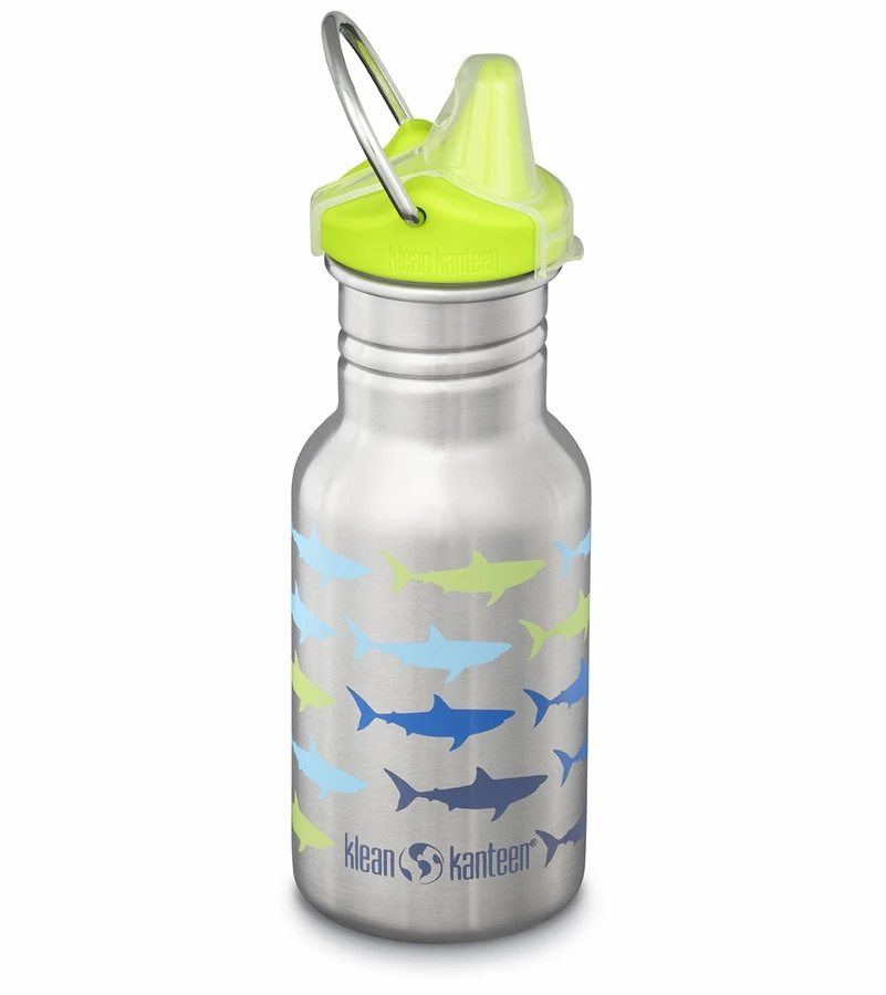 Klean Kanteen Kid Classic Sippy Water Bottle, 12 Oz - Sharks 3 Klean Kanteen Kid Classic Sippy Water Bottle, 12 Oz - Sharks