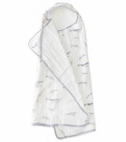 Little Unicorn Cotton Big Kid Hooded Towel - Narwhal