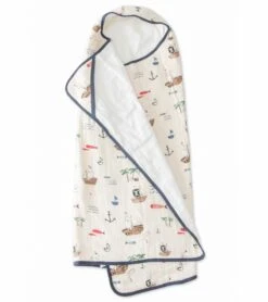 Little Unicorn Cotton Big Kid Hooded Towel - Treasure Map