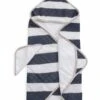 Little Unicorn Cotton Hooded Towel & Washcloth - Navy Stripe -Baby Products Store little unicorn cotton hooded towel washcloth navy stripe 126