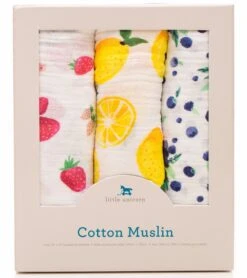 Little Unicorn Cotton Muslin Swaddle 3-Pack - Berry Lemonade -Baby Products Store little unicorn cotton muslin swaddle 3 pack berry lemonade 231