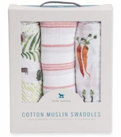 Little Unicorn Cotton Muslin Swaddle 3 Pack - Farmers Market -Baby Products Store little unicorn cotton muslin swaddle 3 pack farmers market 165