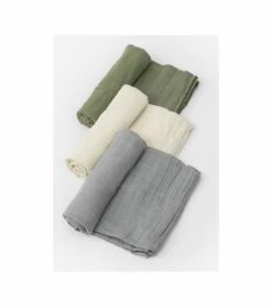 Little Unicorn Cotton Muslin Swaddle 3 Pack - Fern