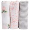 Little Unicorn Cotton Muslin Swaddle 3-Pack - Garden Rose