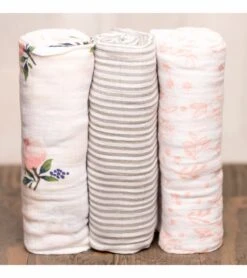 Little Unicorn Cotton Muslin Swaddle 3-Pack - Garden Rose -Baby Products Store little unicorn cotton muslin swaddle 3 pack garden rose 179