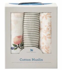 Little Unicorn Cotton Muslin Swaddle 3-Pack - Garden Rose -Baby Products Store little unicorn cotton muslin swaddle 3 pack garden rose 180