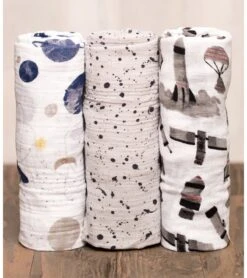 Little Unicorn Cotton Muslin Swaddle 3-Pack - Ground Control -Baby Products Store little unicorn cotton muslin swaddle 3 pack ground control 225