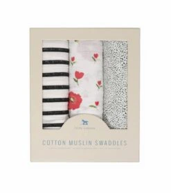 Little Unicorn Cotton Muslin Swaddle 3 Pack - Summer Poppy 2 Set -Baby Products Store little unicorn cotton muslin swaddle 3 pack summer poppy 2 set 133