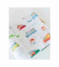 Little Unicorn Cotton Muslin Swaddle - Food Truck -Baby Products Store little unicorn cotton muslin swaddle food truck 234