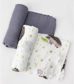 Little Unicorn Deluxe Muslin Swaddle 2 Pack - Charcoal Hedgehog Set 7 Little Unicorn Deluxe Muslin Swaddle 2 Pack - Charcoal Hedgehog Set -Baby Products Store little unicorn deluxe muslin swaddle 2 pack charcoal hedgehog set 101