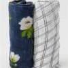 Little Unicorn Deluxe Muslin Swaddle 2 Pack White Anemone -Baby Products Store little unicorn deluxe muslin swaddle 2 pack white anemone 133