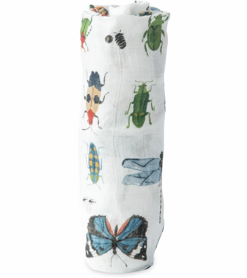 Little Unicorn Deluxe Muslin Swaddle - Bugs 3 Little Unicorn Deluxe Muslin Swaddle - Bugs