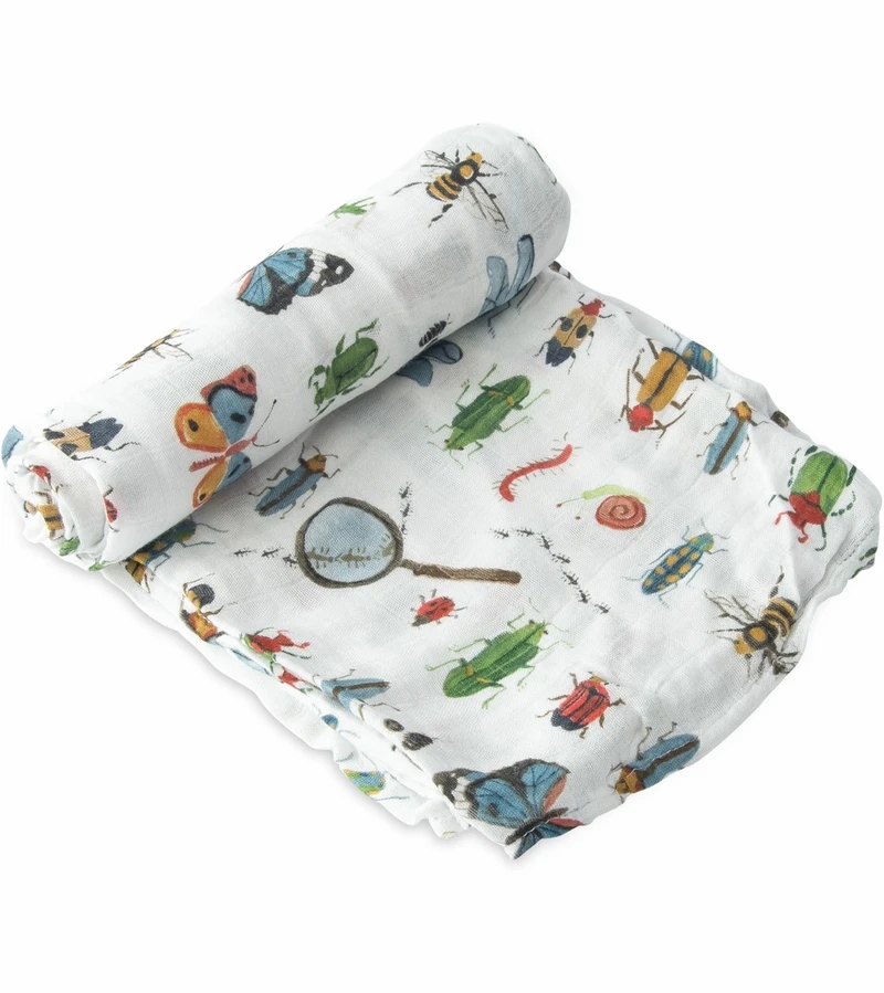 Little Unicorn Deluxe Muslin Swaddle - Bugs 4 Little Unicorn Deluxe Muslin Swaddle - Bugs - Image 2