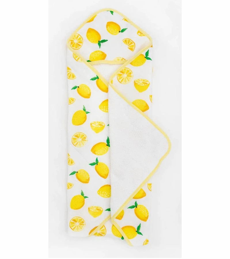 Little Unicorn Infant Hooded Towel - Lemon 3 Little Unicorn Infant Hooded Towel - Lemon