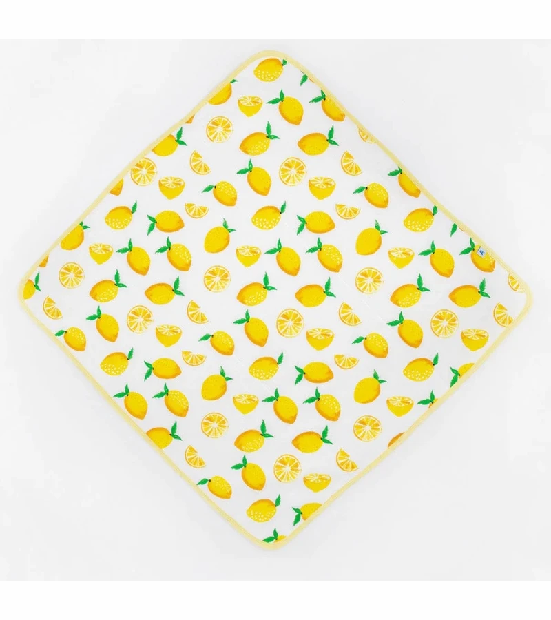 Little Unicorn Infant Hooded Towel - Lemon 5 Little Unicorn Infant Hooded Towel - Lemon - Image 3