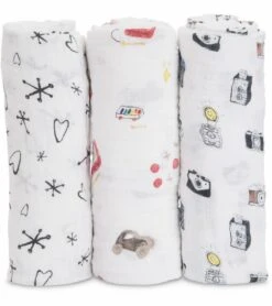 Little Unicorn + The Boss Baby Cotton Muslin Swaddle 3 Pack - Toy Box