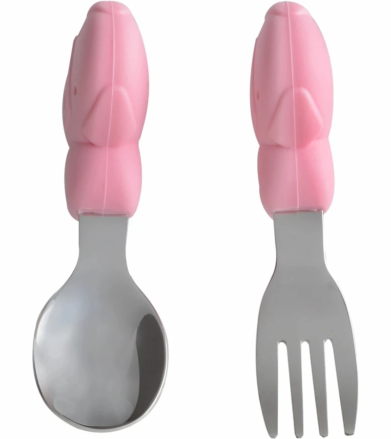 Marcus & Marcus Palm Grasp Spoon & Fork Set Pokey The Piglet 3 Marcus & Marcus Palm Grasp Spoon & Fork Set Pokey The Piglet