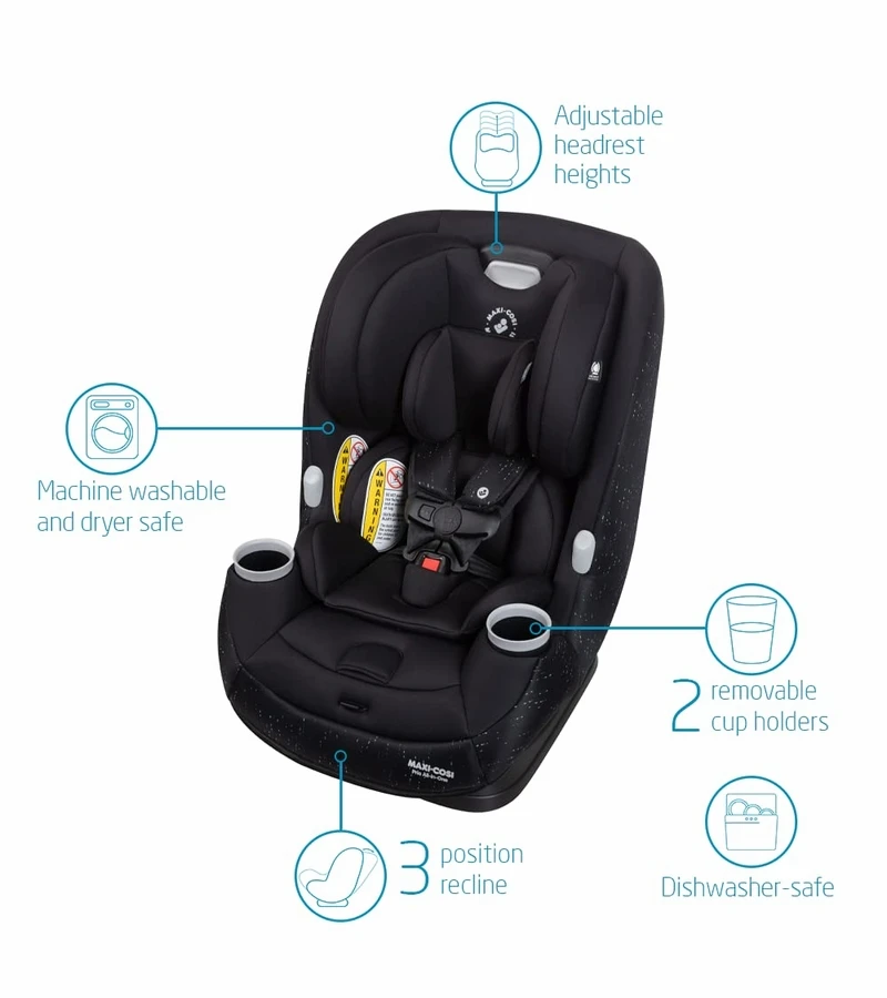 Maxi-Cosi Pria All-in-One Convertible Car Seat - Sonar Black (PureCosi) 4 Maxi-Cosi Pria All-in-One Convertible Car Seat - Sonar Black (PureCosi) - Image 2