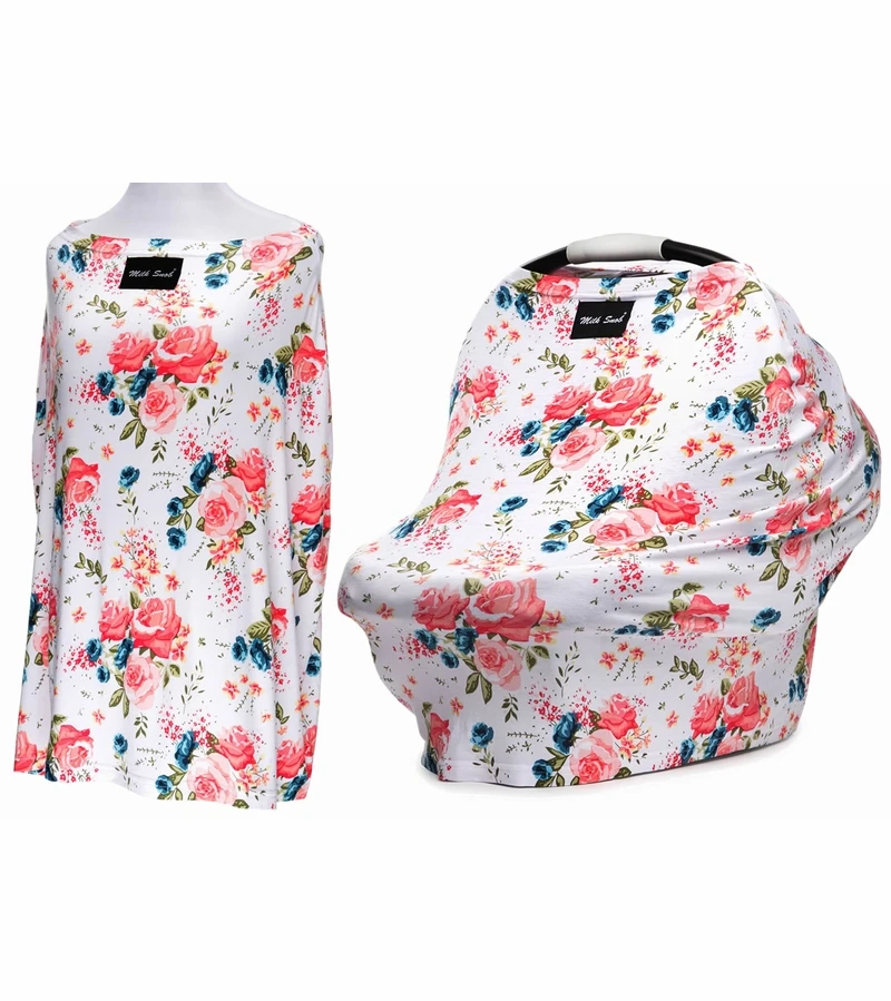Milk Snob Infant Car Seat & Nursing Cover - French Floral 3 Milk Snob Infant Car Seat & Nursing Cover - French Floral