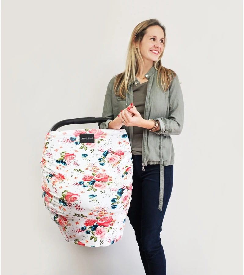 Milk Snob Infant Car Seat & Nursing Cover - French Floral 5 Milk Snob Infant Car Seat & Nursing Cover - French Floral - Image 3