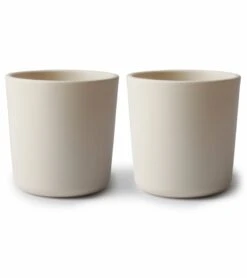 Mushie Dinnerware Cups For Kids, Set Of 2 - Ivory