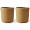 Mushie Dinnerware Cups For Kids, Set Of 2 - Mustard -Baby Products Store mushie dinnerware cups for kids set of 2 mustard 50