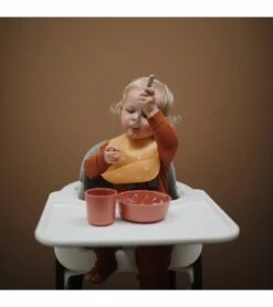 Mushie Silicone Baby Bib - Blush -Baby Products Store mushie silicone baby bib blush 94